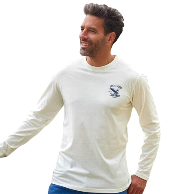 Atlas For Men Heren eagle corps t-shirt met lange mouwen (set van 4) UTAF2099_ecrubluemustardblack large