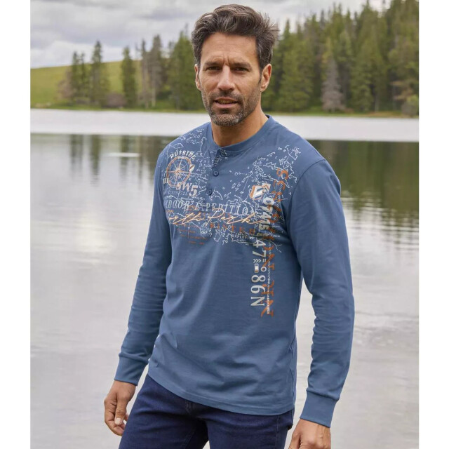 Atlas For Men Heren t-shirt met opdruk (set van 2) UTAF528_rednavyblue large