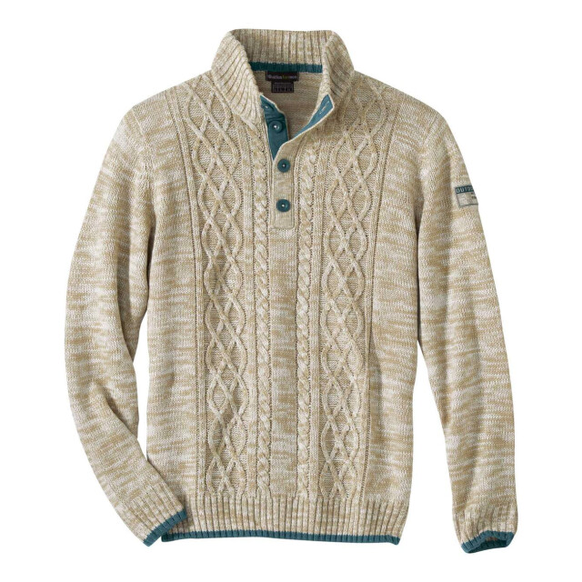 Atlas For Men Heren gevlekte trui UTAF2138_beige large