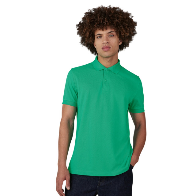 B and C Heren my eco polo 65/35 shirt UTLT5799_popgreen large
