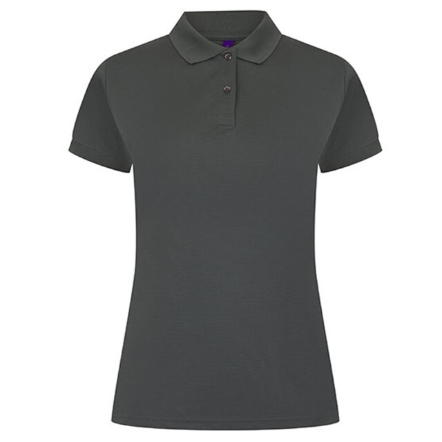 Henbury Dames coolplus vochtafvoerend poloshirt UTLT5930_charcoal large