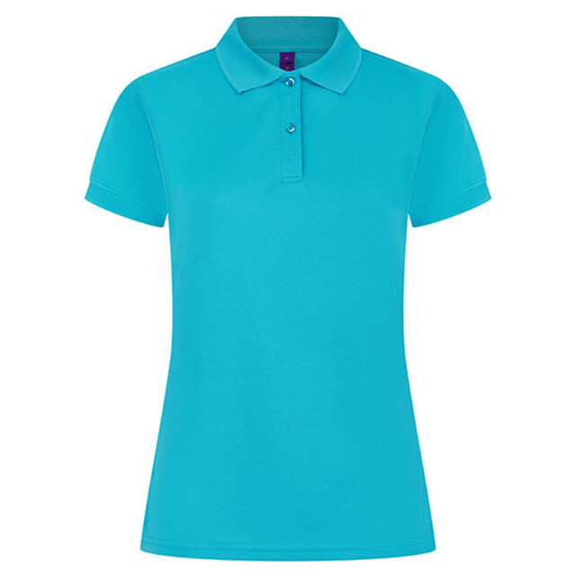 Henbury Dames coolplus vochtafvoerend poloshirt UTLT5930_turquoise large