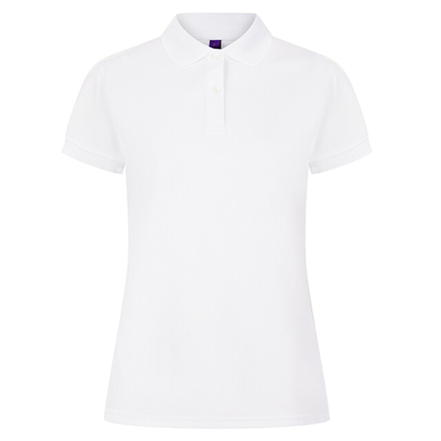Henbury Dames coolplus vochtafvoerend poloshirt UTLT5930_white large