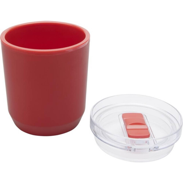 Generic Surplus Hudson gerecycled plastic dubbelwandige 180ml tumbler UTPF4621_red large