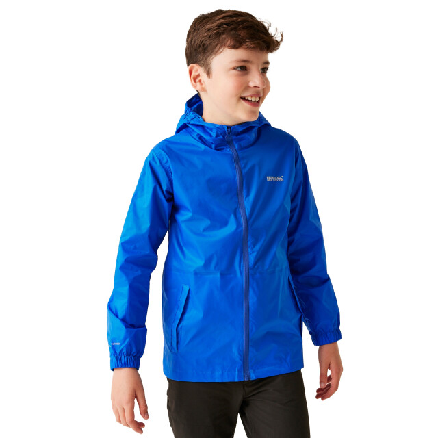Regatta Groot buitenshuis kinderen/kinderen pakket it jasje iii waterdichte packaway zwart UTRG3209_oxfordbluenewroyal large