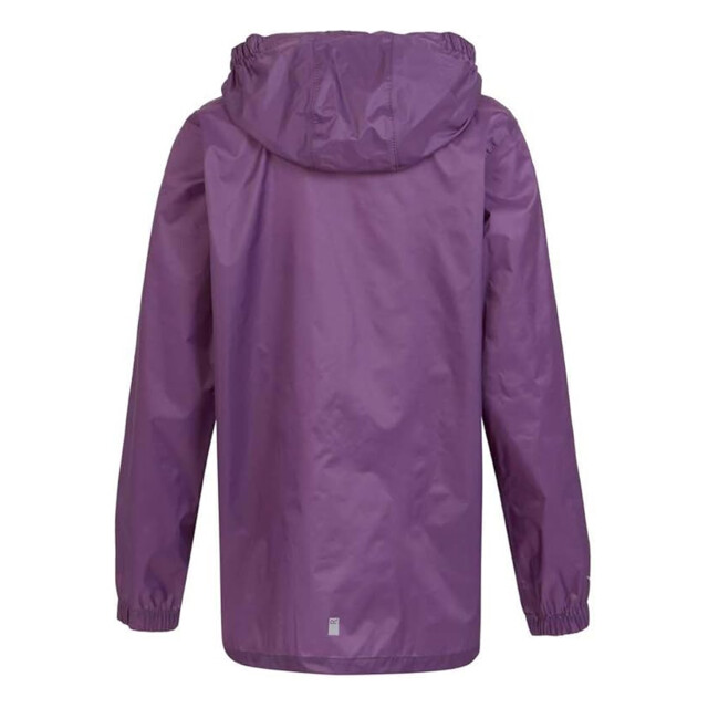 Regatta Groot buitenshuis kinderen/kinderen pakket it jasje iii waterdichte packaway zwart UTRG3209_sunsetpurple large
