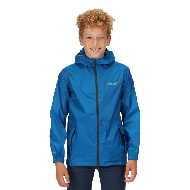 Regatta Groot buitenshuis kinderen/kinderen pakket it jasje iii waterdichte packaway zwart UTRG3209_imperialblue large