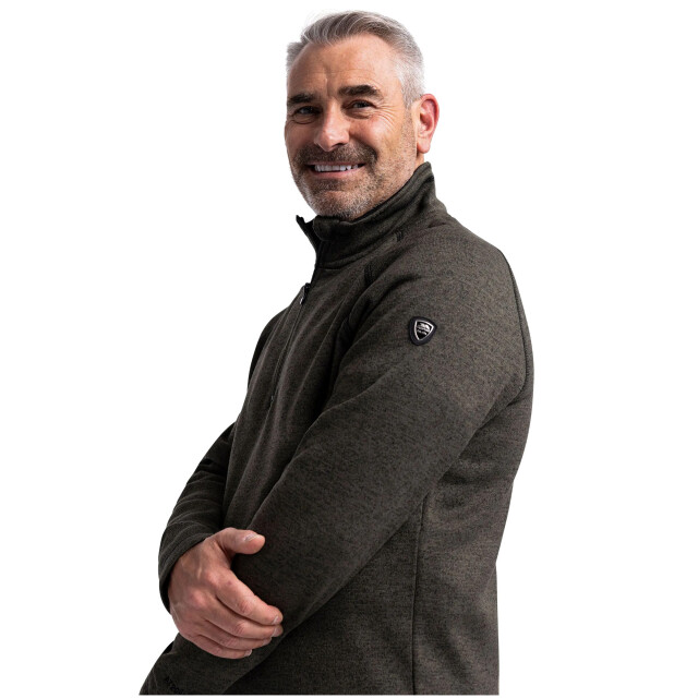 Trespass Heren corsham marl half zip fleece top UTTP6290_darkvine large