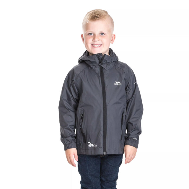 Trespass Kinderen/kinderen qikpac waterdichte packaway jacket UTTP463_flint large
