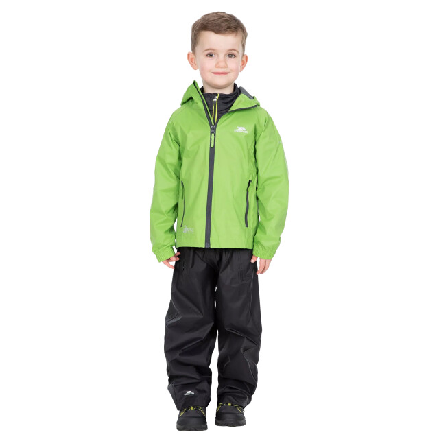 Trespass Kinderen/kinderen qikpac waterdichte packaway jacket UTTP463_leaf large