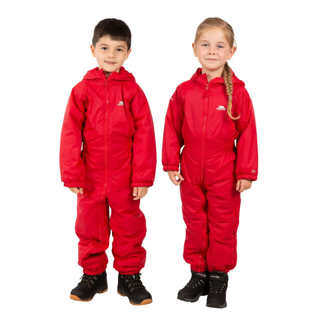 Trespass Kids unisex dripdrop gewatteerd waterdicht regenpak UTTP1007_signalred large