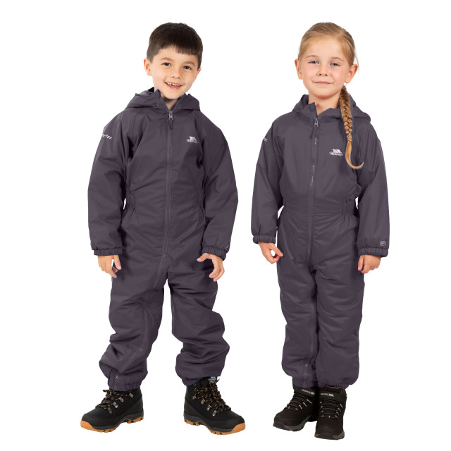 Trespass Kids unisex dripdrop gewatteerd waterdicht regenpak UTTP1007_darkgrey large