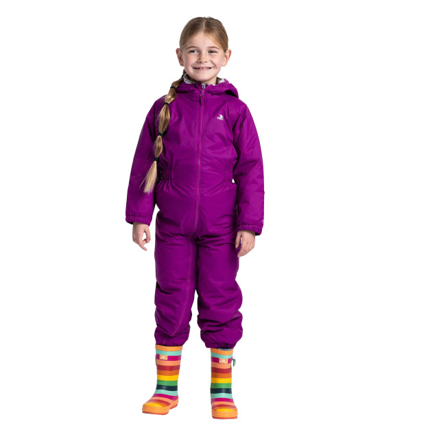 Trespass Kids unisex dripdrop gewatteerd waterdicht regenpak UTTP1007_purpleorchid large