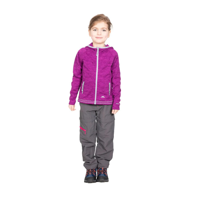 Trespass Childrens girls goodness full zip hooded fleece jacket UTTP3381_purpleorchidmarl large