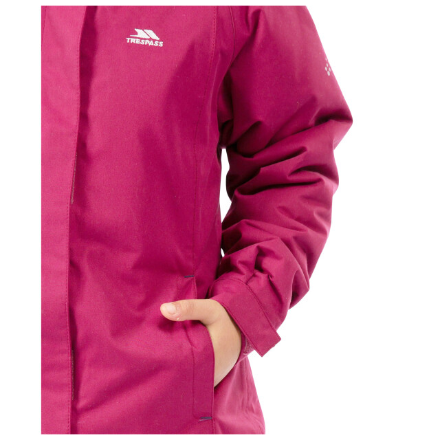 Trespass Childrens girls fame waterdicht parka jasje UTTP4212_cranberry large
