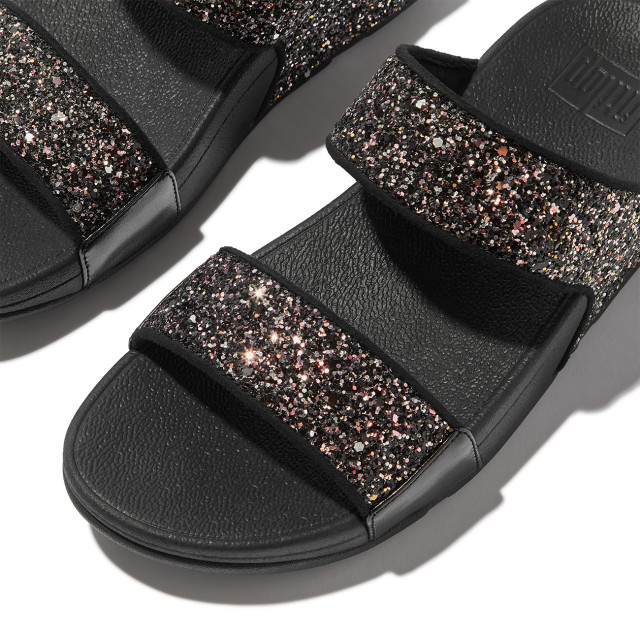 FitFlop Lulu multi-tonal glitter slides JE5 large