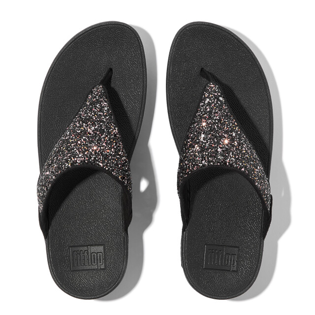 FitFlop Lulu multi-tonal glitter toe-post sandals JE6 large