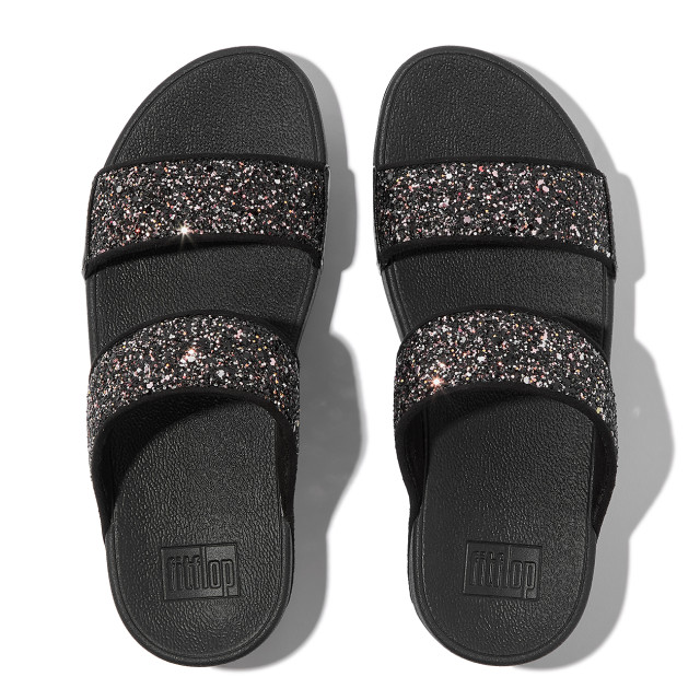 FitFlop Lulu multi-tonal glitter slides JE5 large