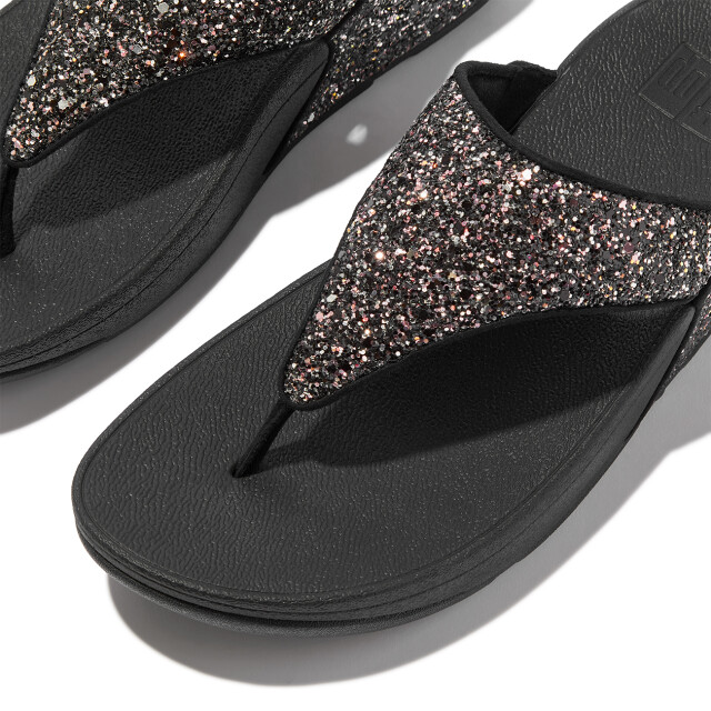 FitFlop Lulu multi-tonal glitter toe-post sandals JE6 large