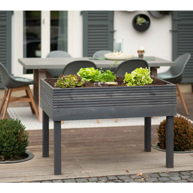 Westmann Frieda houten plantenbak op poten 75x119x79 cm donker 3078875 large