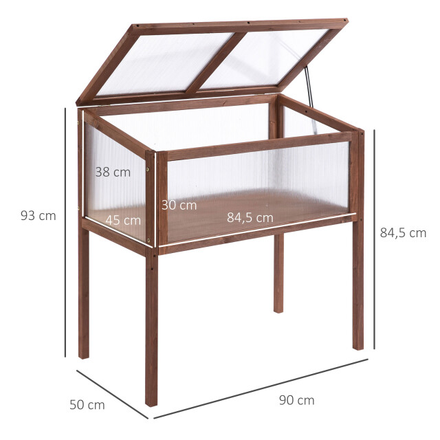 4goodz Houten kweekkas / moestuin op poten 845-472 50x90x93 cm 3078871 large