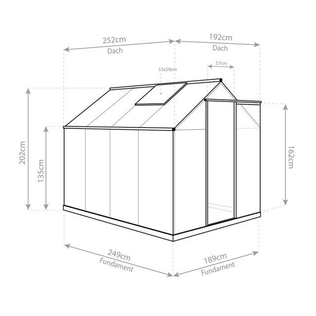 Westmann Aluminium kas flora 68 zilver 252x192x201cm 3078563 large