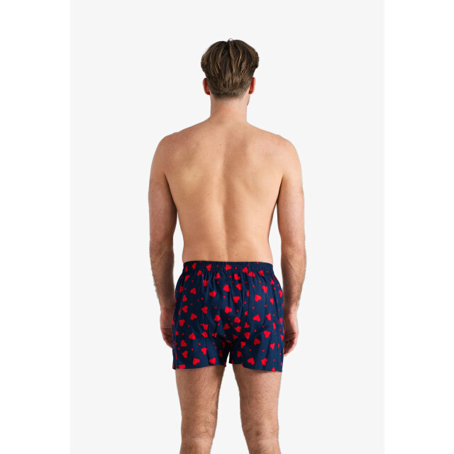 Happy Shorts Wijde boxershort heren met grote rode hartjes HS-1192 large