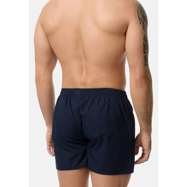 MG-1 Heren wijde boxershorts geweven katoen effen navy 3-pack MG1-927-3P-NAVY large