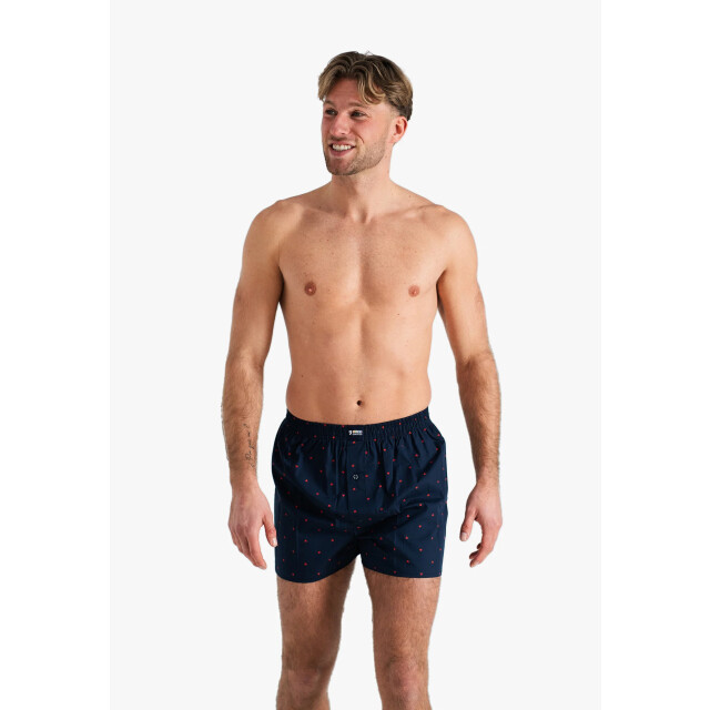 Happy Shorts Wijde boxershort heren met kleine rode hartjes HS-1193 large