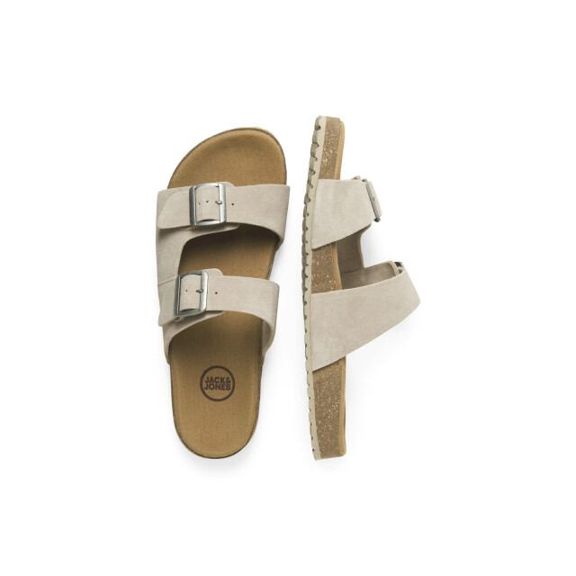 Jack & Jones Heren sandaal slipper jfwlouis suede taupe 12231428-Taupe large