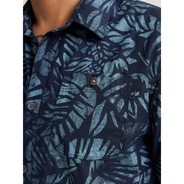 Petrol Industries men shirt short sleeve aop m-1050-sis422 5178 blue 05632.261.0001 large