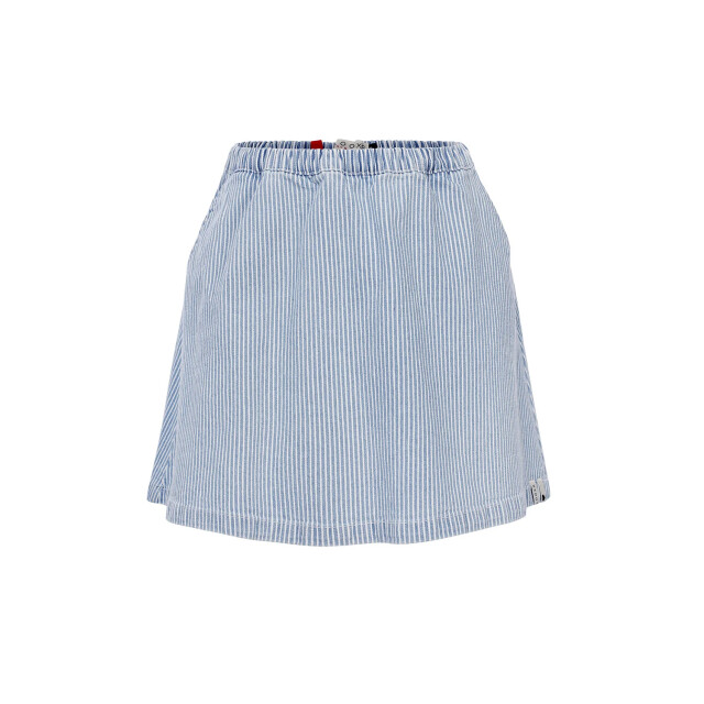 Looxs Revolution Gestreept denim rokje bleach blue voor meisjes in de kleur 2511-7701-914 large