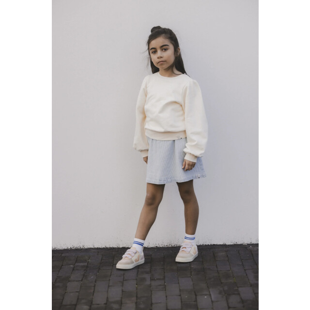 Looxs Revolution Gestreept denim rokje bleach blue voor meisjes in de kleur 2511-7701-914 large