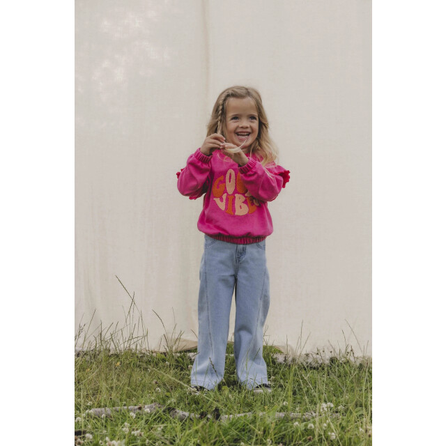 Looxs Revolution Denim wide leg bleach blue voor meisjes in de kleur 2511-7604-162 large