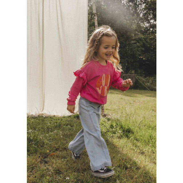 Looxs Revolution Denim wide leg bleach blue voor meisjes in de kleur 2511-7604-162 large