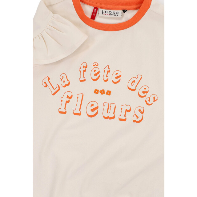 Looxs Revolution T-shirt creme voor meisjes in de kleur 2511-7421-014 large