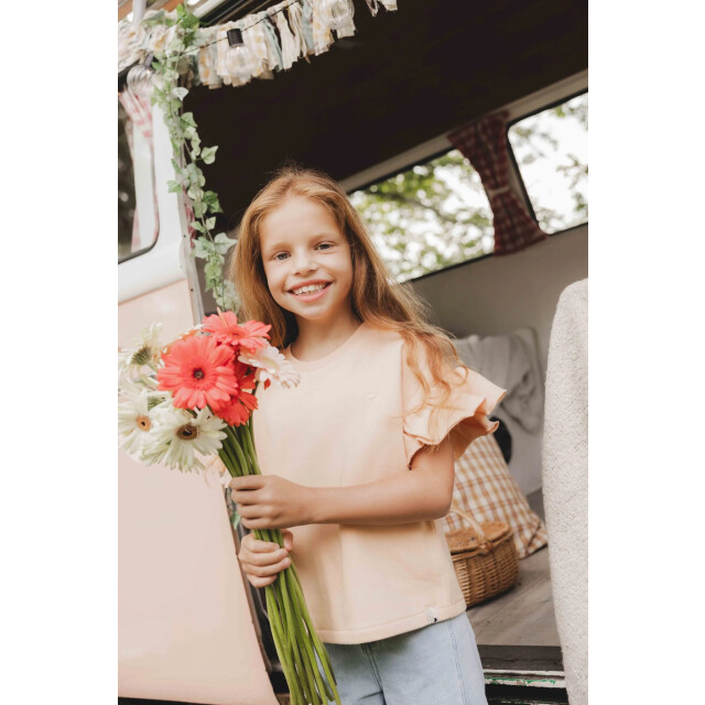 Looxs Revolution Mouwloze heavy tee in peach voor meisjes in de kleur 2511-7320-394 large