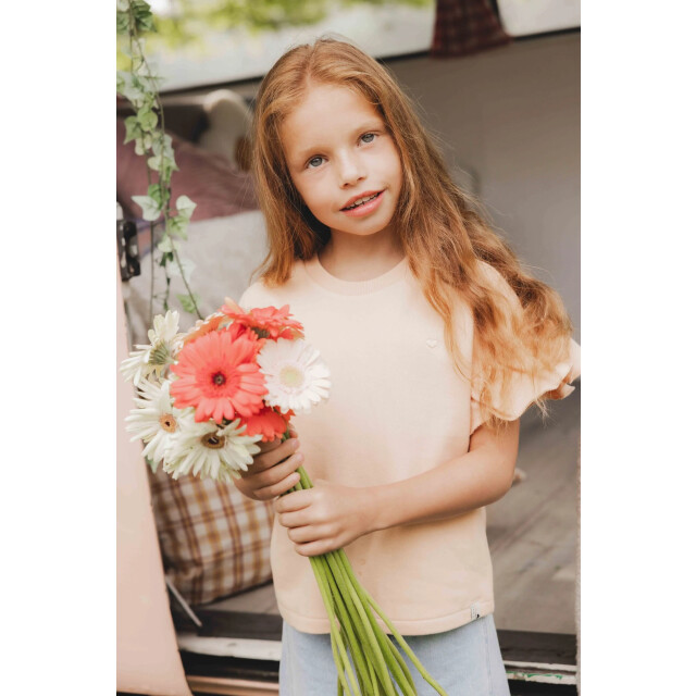 Looxs Revolution Mouwloze heavy tee in peach voor meisjes in de kleur 2511-7320-394 large