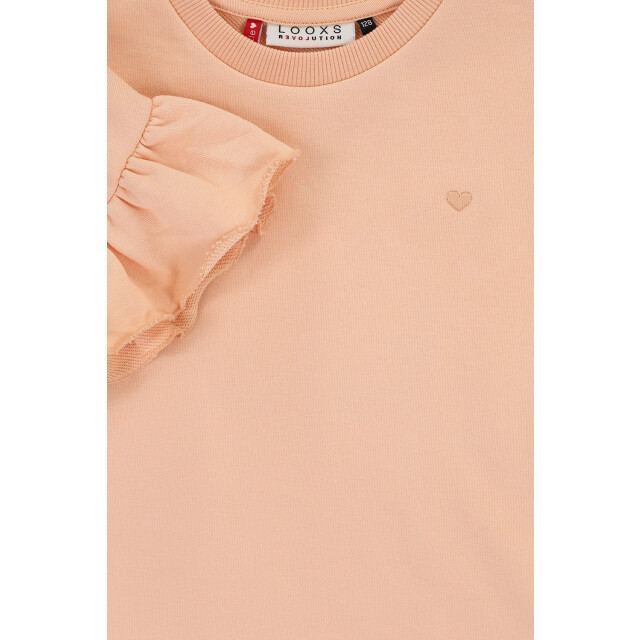 Looxs Revolution Mouwloze heavy tee in peach voor meisjes in de kleur 2511-7320-394 large