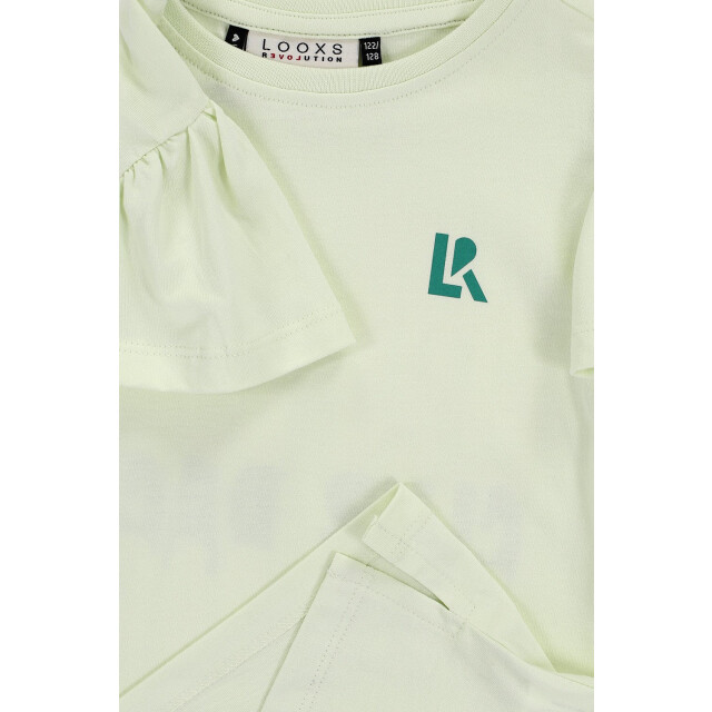 Looxs Revolution T-shirt pastel lime modal/katoen voor meisjes in de kleur 2511-5414-352 large