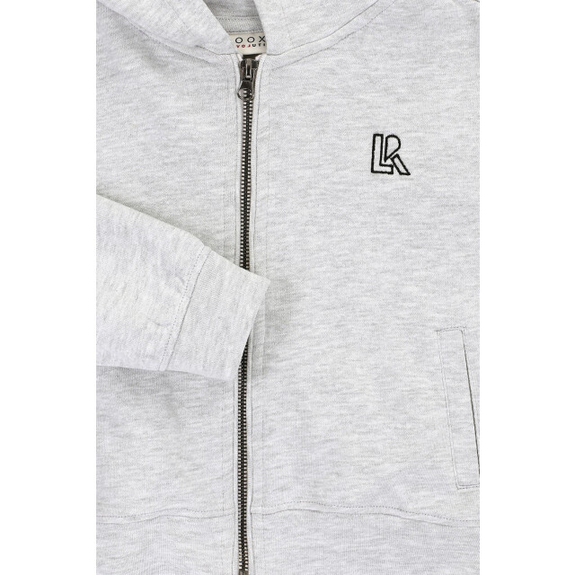 Looxs Revolution Sweatvest grey melee rugprint voor meisjes in de kleur 2511-5317-026 large