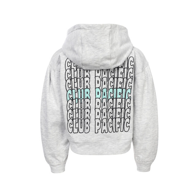 Looxs Revolution Sweatvest grey melee rugprint voor meisjes in de kleur 2511-5317-026 large
