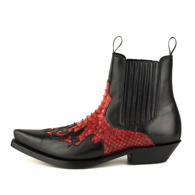 Mayura Boots Cowboy laarzen mannen rock-2500-box negro/piton rojo ROCK-2500-BOX NEGRO/PITON ROJO large