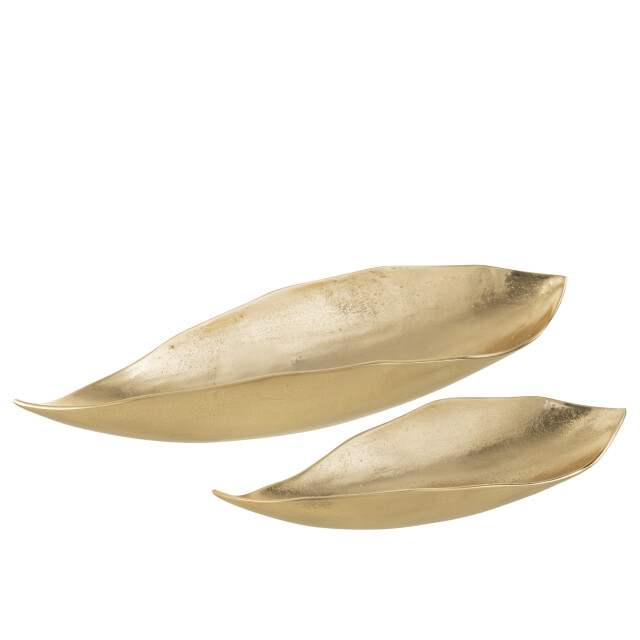 J-Line plateau blad aluminium goud large 67x20x11cm 3008679 large