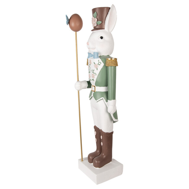 Clayre & Eef Decoratie beeld konijn 28x23x96 cm groen keramisch materiaal 3065033 large