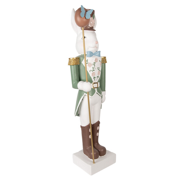 Clayre & Eef Decoratie beeld konijn 28x23x96 cm groen keramisch materiaal 3065033 large