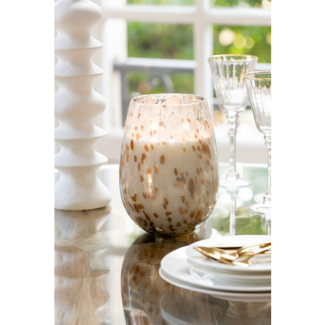 J-Line geurkaars mia wit/mix glas medium 15x15x22.5cm 3065889 large