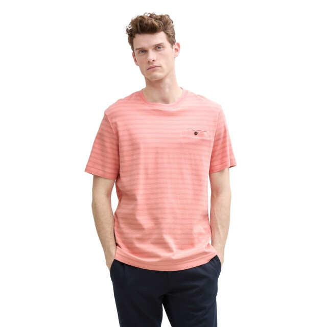 Tom Tailor Striped t-shirt koraal 5339.42.0020 large