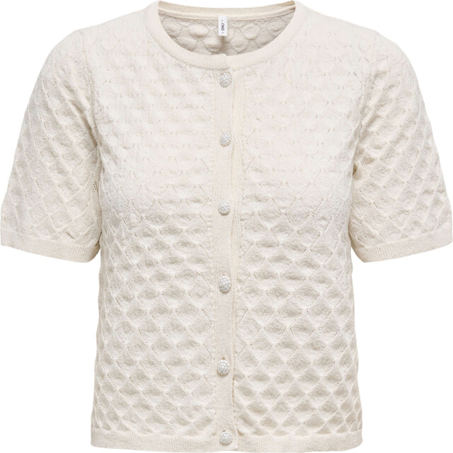 Only Onlsofia ss o-neck cardigan knt birch/pearl button 15344403-180083002 large
