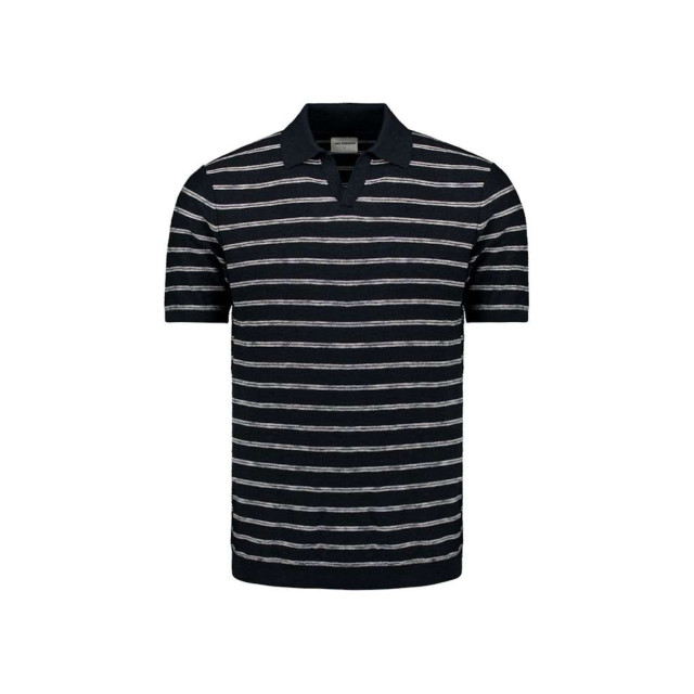 No Excess Pullover short sleeve polo v stripe night 27210341-078 large